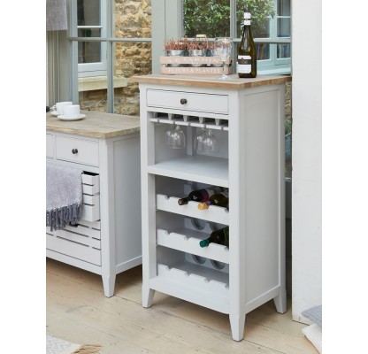 Signature Grey Wine Rack / Glass Storage Cabinet